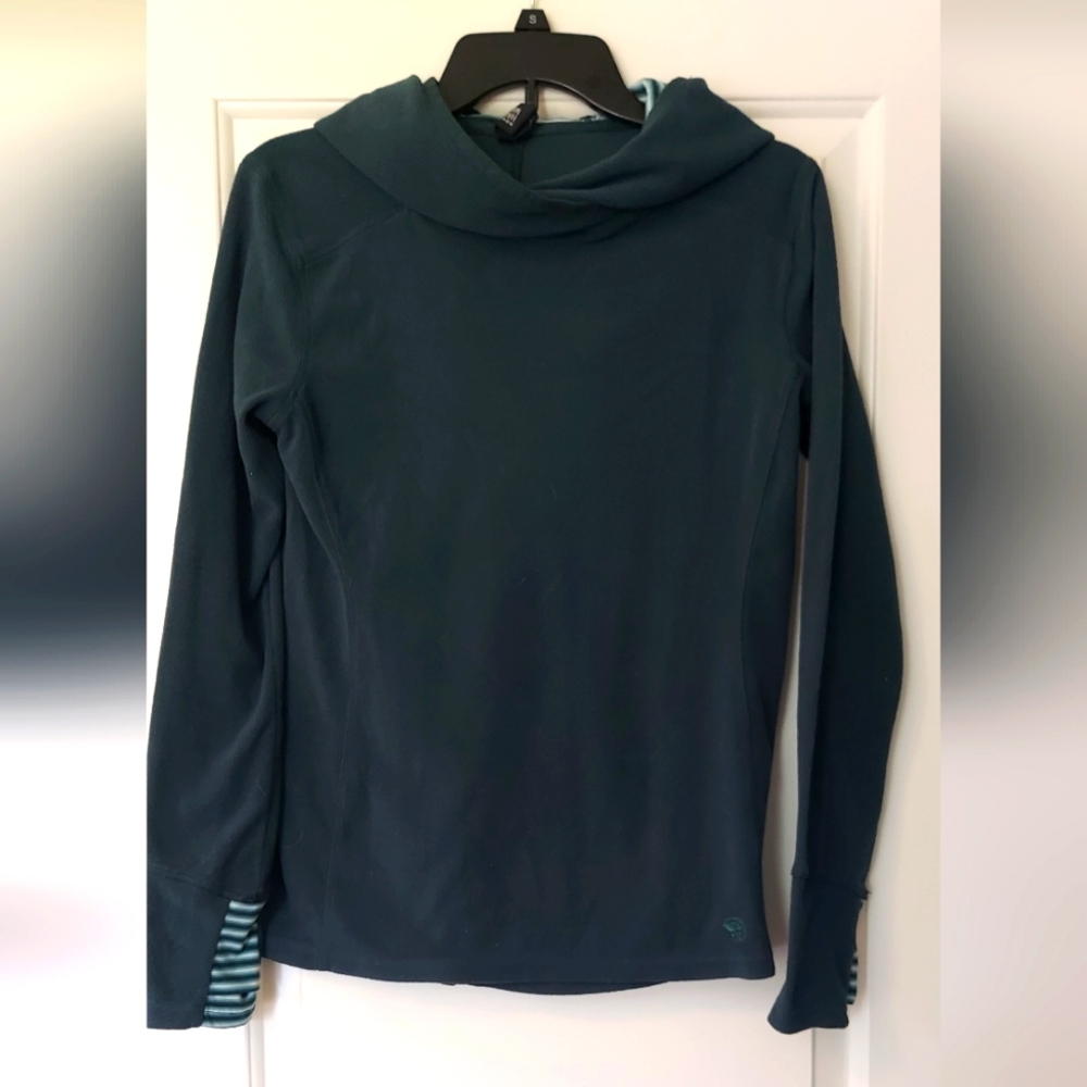 Mountain Hardwear Women's Fleece Hoodie Blue/ Green Color Size S